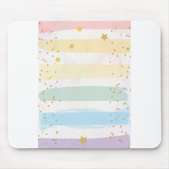 birthday  Party Invitation,rainbow Mouse Mat (Front)