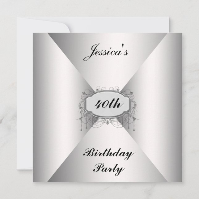 Birthday Party Invitation White envelope (Front)