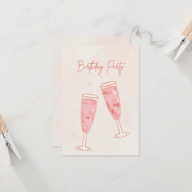 Birthday Party Invitations  (Front/Back In Situ)