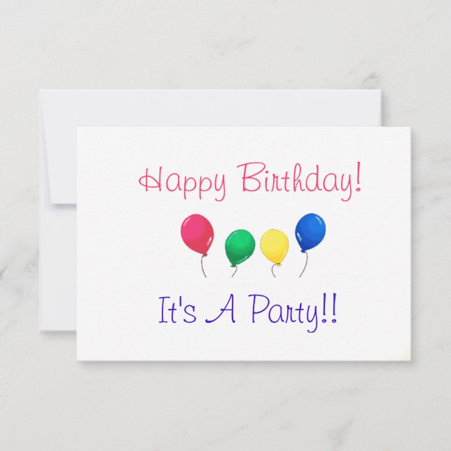 Birthday Party Invitations (Front)