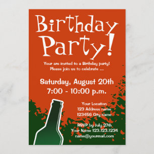 Birthday party invitations   Custom invites