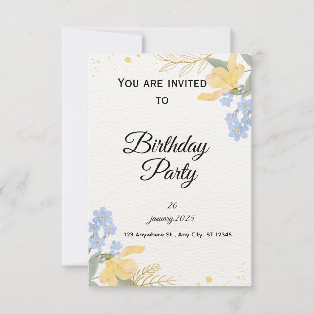 Birthday Party Invite (Front)