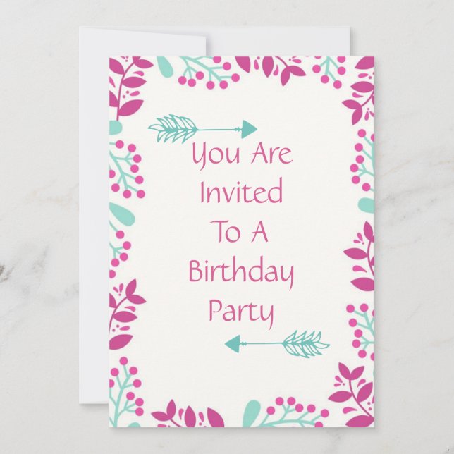 Birthday Party Invite (Front)