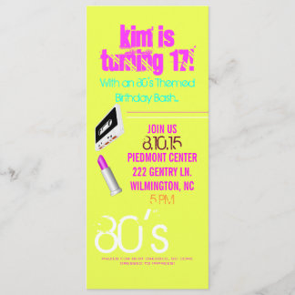 Birthday Party Invite | 80's Theme II |her