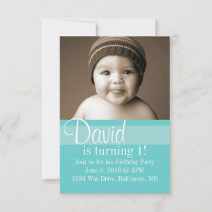 Birthday Party Invite   Colour Blue
