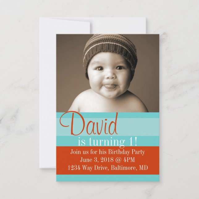 Birthday Party Invite | Colours |blbr (Front)