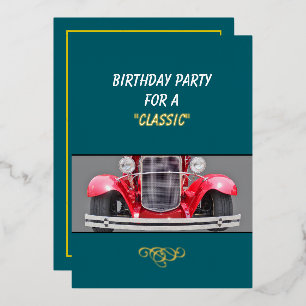 Birthday Party invite for a Classic (older person)