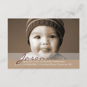 Birthday Party Invite Turning 1!