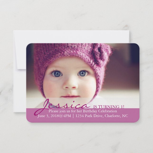 Birthday Party Invite | Turning 1! (Front)