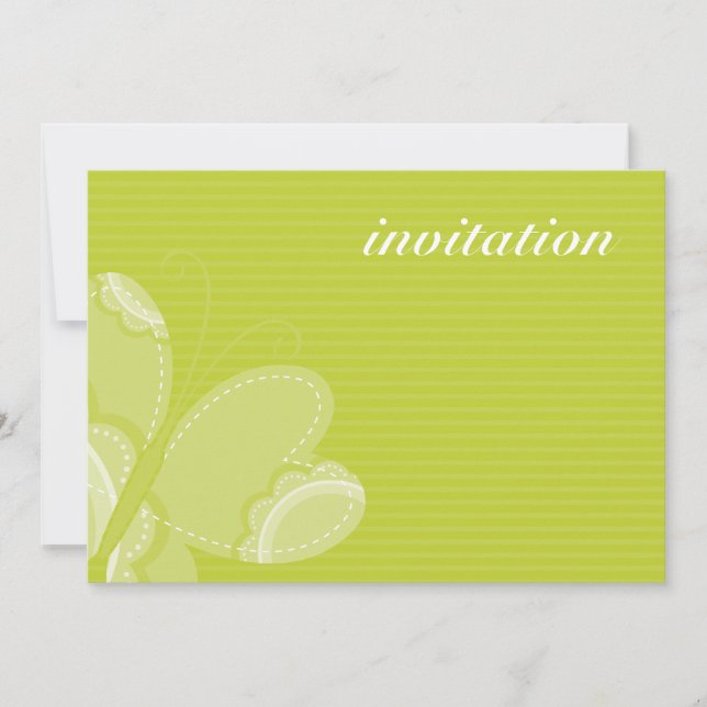 BIRTHDAY PARTY INVITES :: flutterby butterfly 4L (Front)