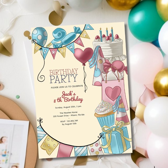 Birthday party kids invitation (Creator Uploaded)