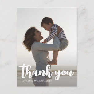 Birthday Party Kids Thank You Script One Photo Postcard