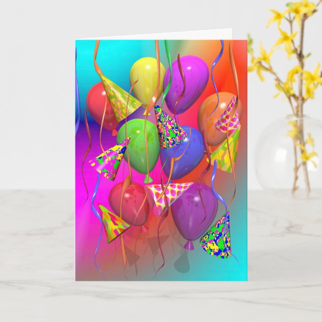 Birthday Party Life Card (Yellow Flower)