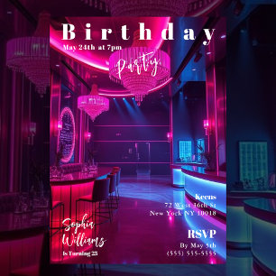 Birthday Party Magazine Cover Invitation
