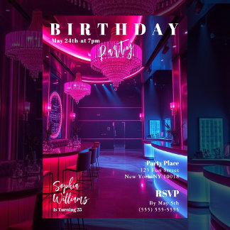 Birthday Party Magazine Cover Invitation