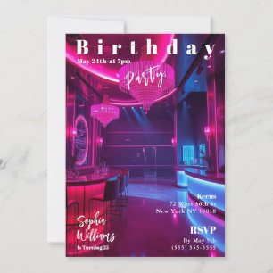 Birthday Party Magazine Cover Invitation