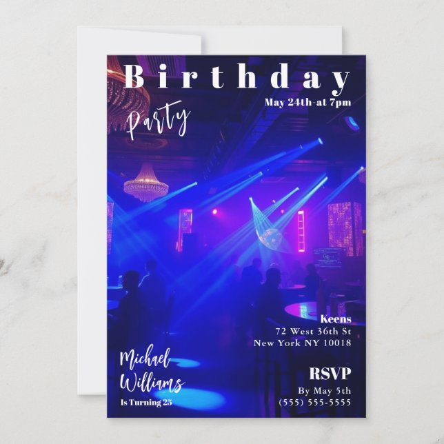 Birthday Party Magazine Cover Invitation (Front)
