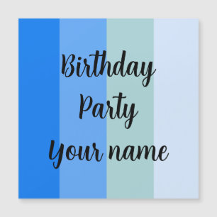 Birthday Party Magnetic Invitation
