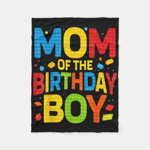 Birthday Party Mum Of The Birthday Boy Shirt Build Fleece Blanket