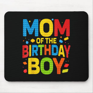 Birthday Party Mum Of The Birthday Boy Shirt Build Mouse Mat
