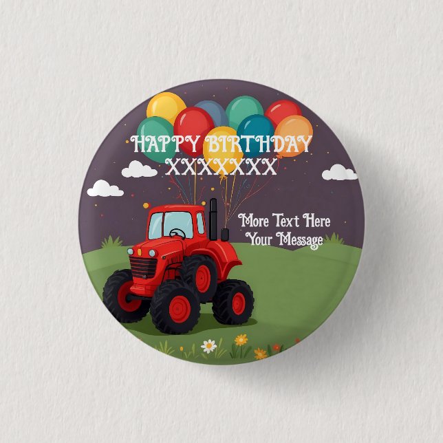Birthday Party Personalised 3 Cm Round Badge (Front)