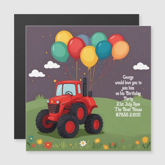 Birthday Party Personalised Invitation . (Front/Back)