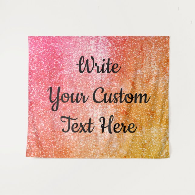 Birthday Party Photo Booth Backdrop Glam Glitter Tapestry (Front (Horizontal))