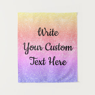 Birthday Party Photo Booth Backdrop Glitter Ombre Tapestry