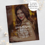 Birthday party photo budget invitation flyer<br><div class="desc">Please note that this invitation is on flyer paper and very thin. Envelopes are not included. For thicker invitations (same design) please visit our store. Personalise and add your photo and party details. I have used an dark overlay over the photo so that it's easier to read the text. I...</div>