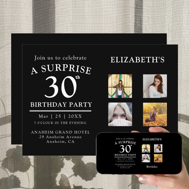 Birthday Party Photo Collage Invitation (Creator Uploaded)