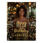 Birthday party photo gold font welcome