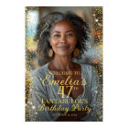 Birthday party photo welcome sign