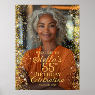 Birthday party photo welcome sign