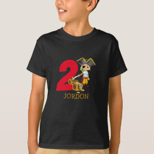 Birthday Party Pirate 2nd Name T-Shirt