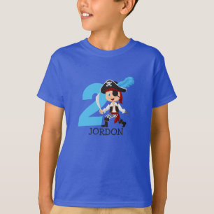 Birthday Party Pirate 2nd Name T-Shirt