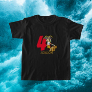 Birthday Party Pirate 4th Name  T-Shirt