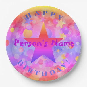 Birthday Party Plates Design HAMbyWG