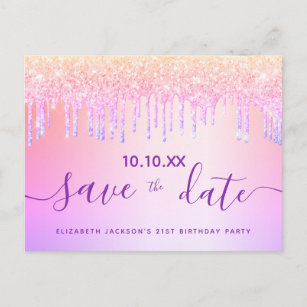 Birthday Save The Date Postcards Zazzle Uk