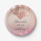 Birthday party rose gold blush pink glitter name