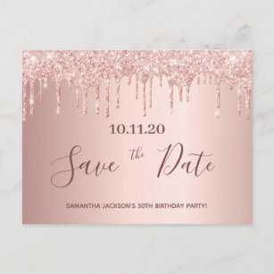 Birthday Save The Date Postcards Zazzle Uk