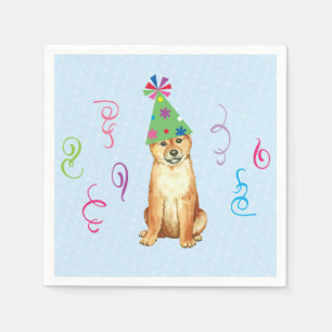 Birthday Party Shiba Inu Napkin