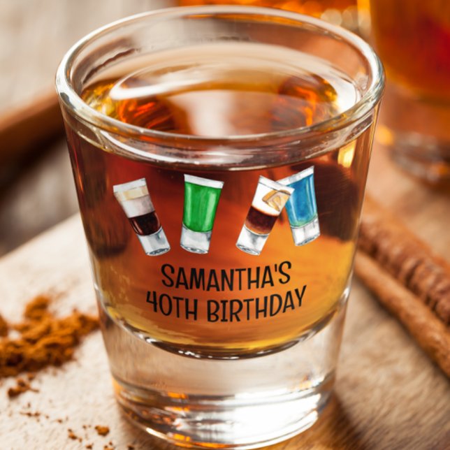 Birthday Party Shot Drink Alcohol Personalised  Shot Glass (Creator Uploaded)
