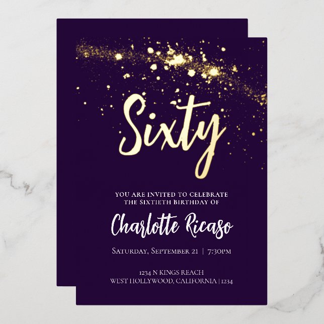 Birthday Party Sixty (or change age) (Front/Back)