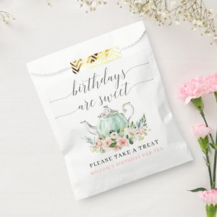 Birthday Party Tea Party Birthdays are Sweet Favour Bags