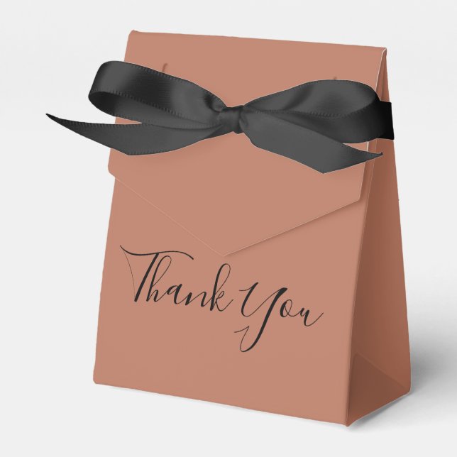 Birthday Party Terracotta Thank You Favour Box (Front Side)