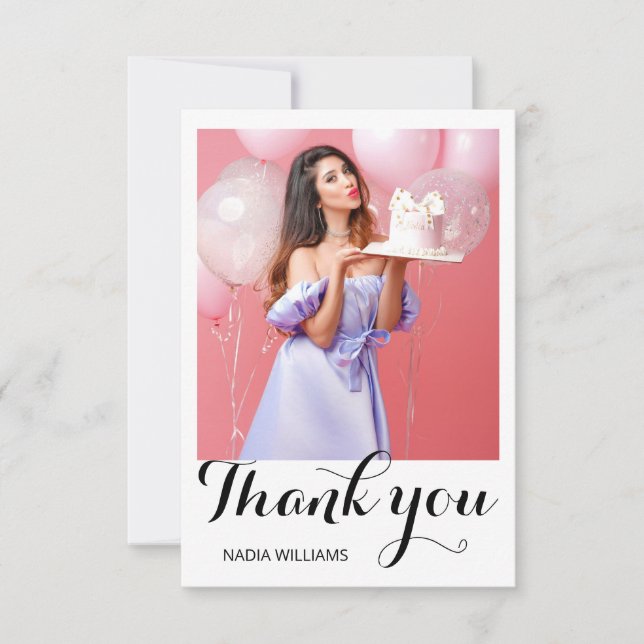 Birthday party thank You Card (Front)