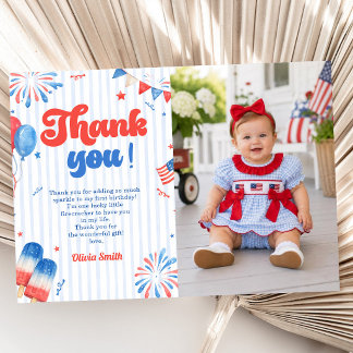 Birthday Party Thank You Card - 4th of July