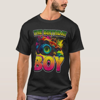 Birthday Party The Birthday Boy Monster Truck T Sh T-Shirt