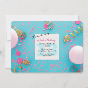 Birthday Party Time Invitation