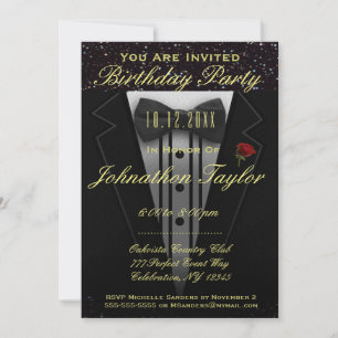 Birthday Party   Tuxedo Invitation